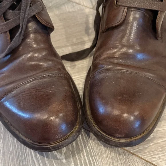 John Varvatos Brown Leather Boots - Picture 2 of 9